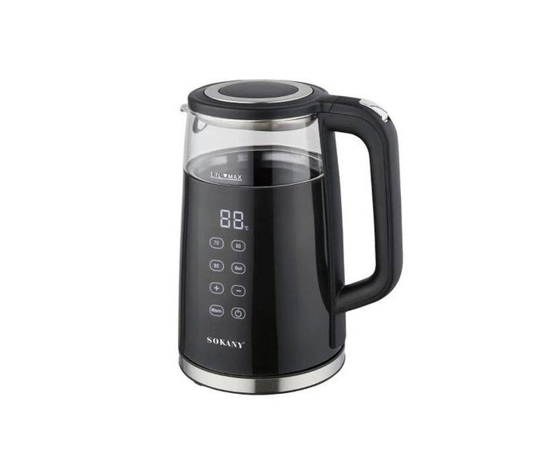 1.7L Digital Touch Operated Brosilicate Electric Glass Kettle -Multicolour