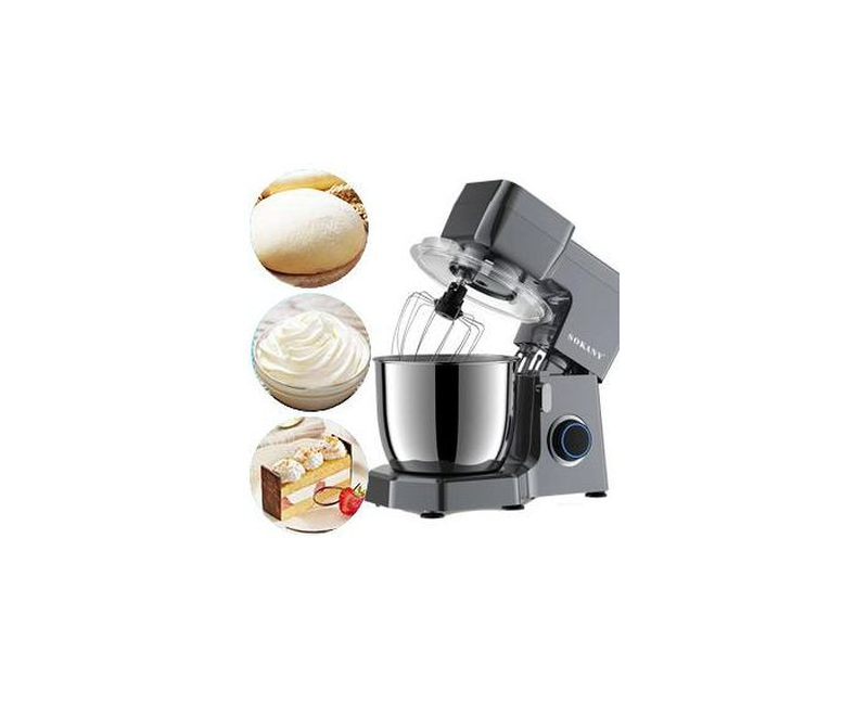 Powerful Stand Mixer With 10 Speeds For Mixing And Kneading-Silver/Black