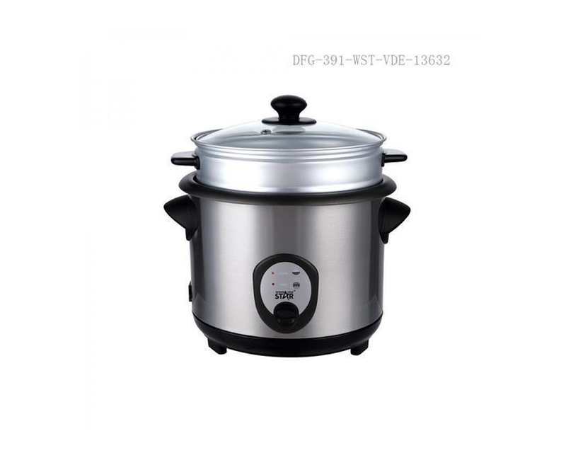 2.8 Liters Electric Rice Cooker With Steaming Function-Silver