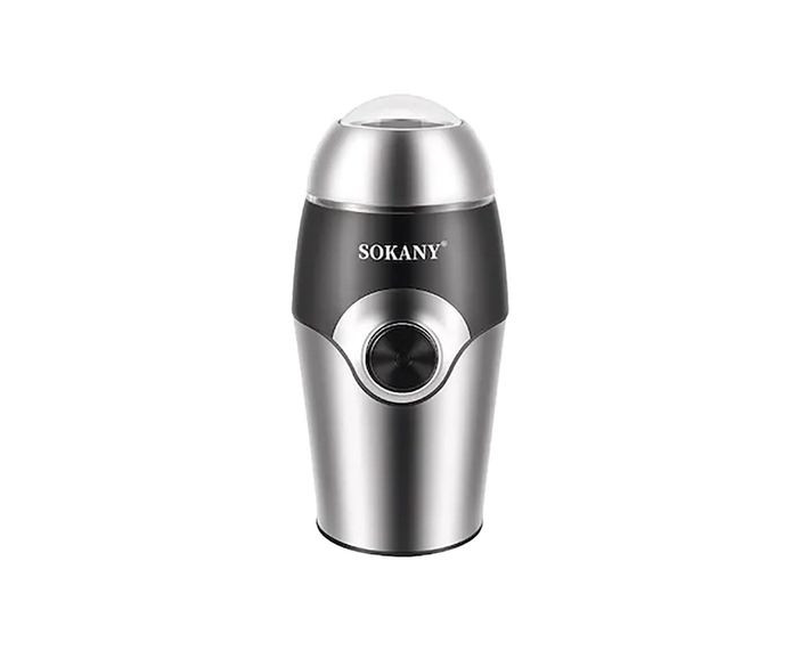 Electric Spices Grinder With Very Sharp Blades-Silver/Black