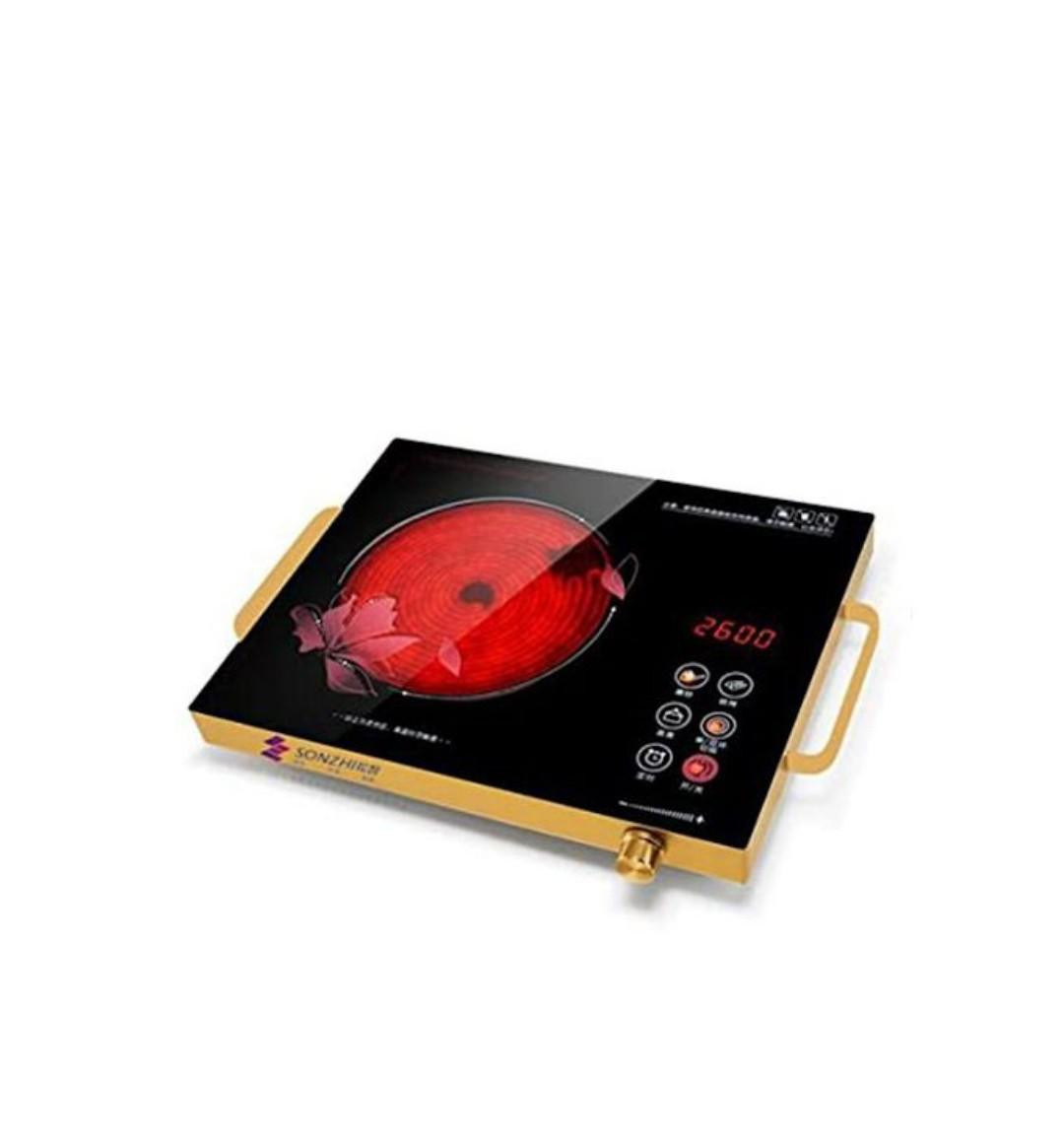 Electric Infrared Cooker Portable Induction Cooker With Crystal Touch Panel -Black