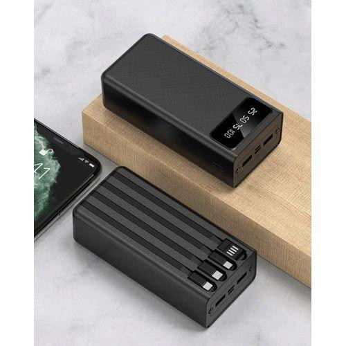 Fast Charging Power Bank For Charging 4 Devices At Once 30000mAh - Black/White