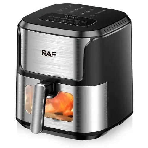Touch Operated Airfryer Of 6.8 Liters For Frying Food Without Oil-Silver/Black