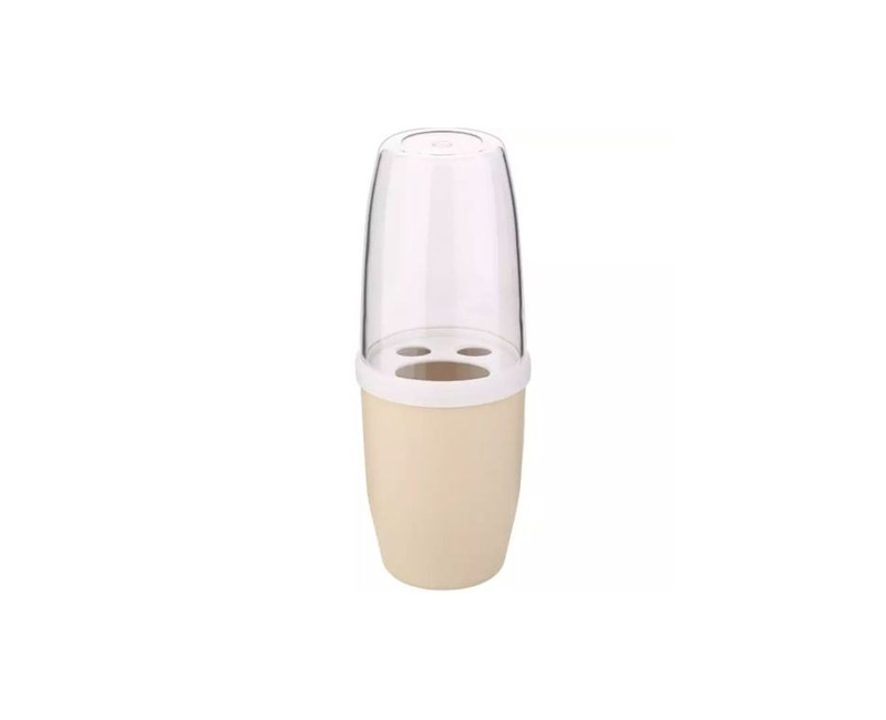 Portable Toothpaste Toothbrush Holder Bathroom Organizer, Pink.