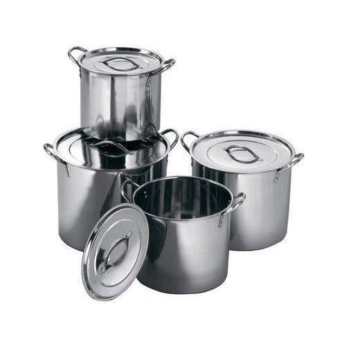 4pcs Stainless Steel Stockpots Serving Dishes -Silver