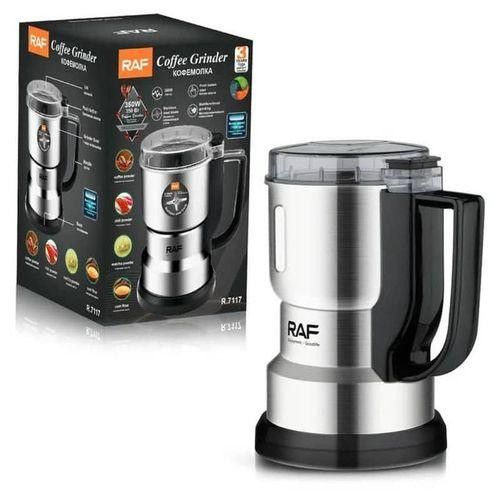 RAF Multifunctional Grinding French Press Espresso Stainless Steel Blade Coffee Bean Grinder- Silver