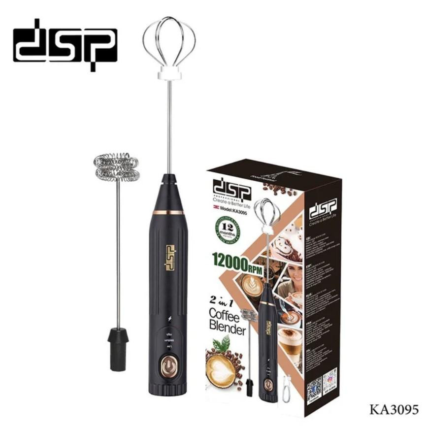 2 In 1 Handheld Coffee Blender, Coffee Milk Frother - Black