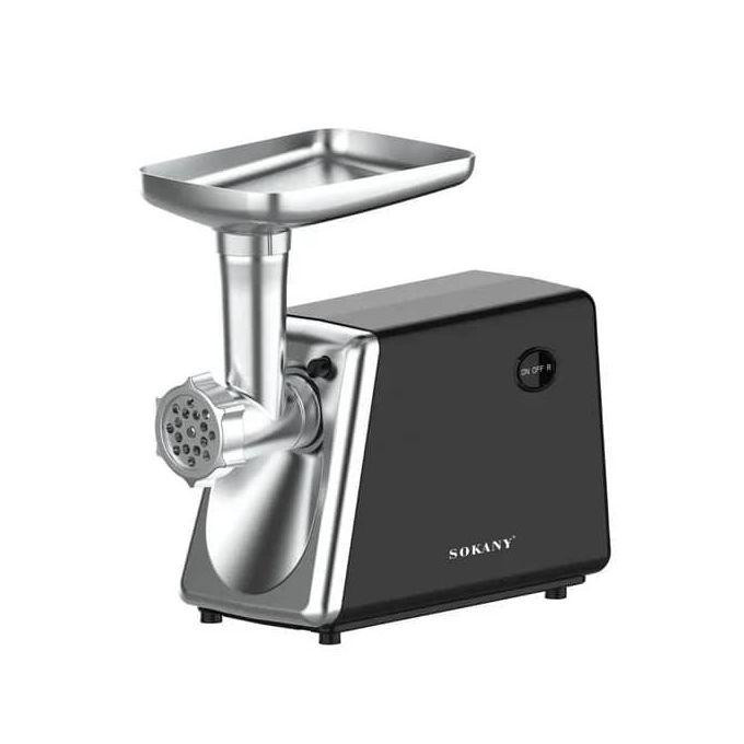 Electric Meat Grinder Sausage Stuffer Cutting Blade Grinding Plates & Kubbe Attachment Processor -Silver & Black