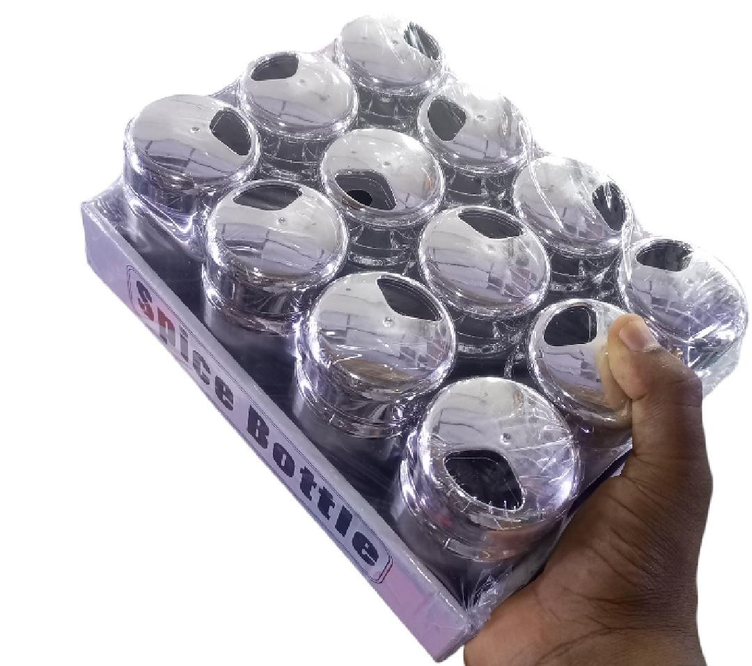 12Pieces Of Unique Spice Rack Adozen Of Glass Ceramic Salt, Spice Etc