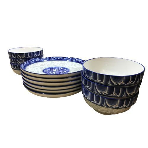 Dinner Plates 6pcs Blue