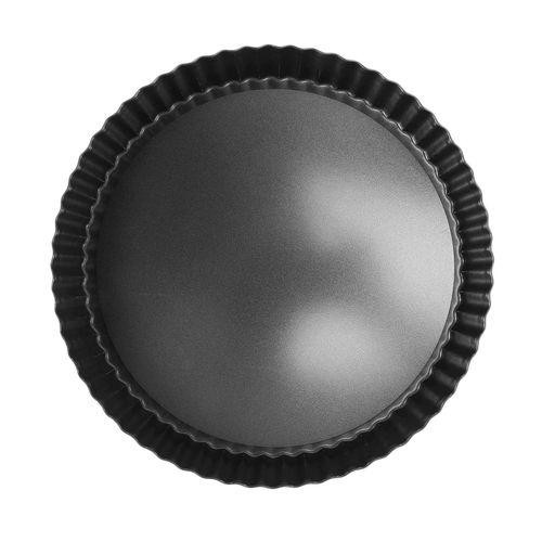 Carbon Steel Non-Stick Round Baking Tray Live Bottom Cake Mold - Black