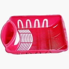 Plastic Dish Rack - Red