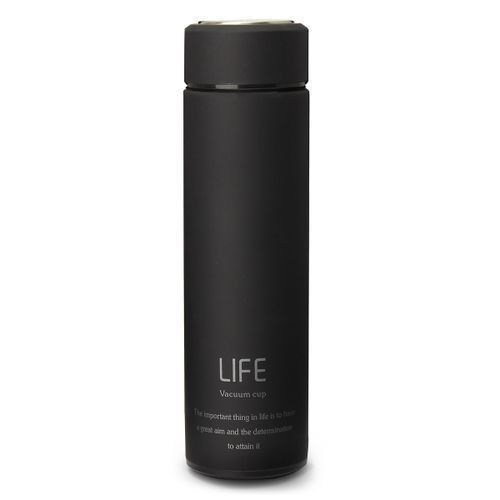 Stainless Tea Coffee Flask Vacuum Bottle - Black