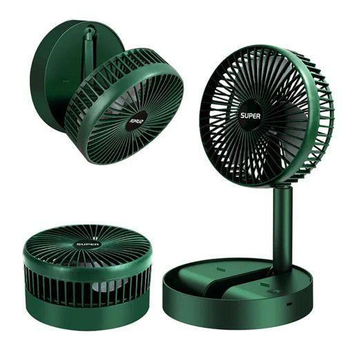Rechargeable Mini Foldable Fan With Strong Wind For Use At Home - Multicolor