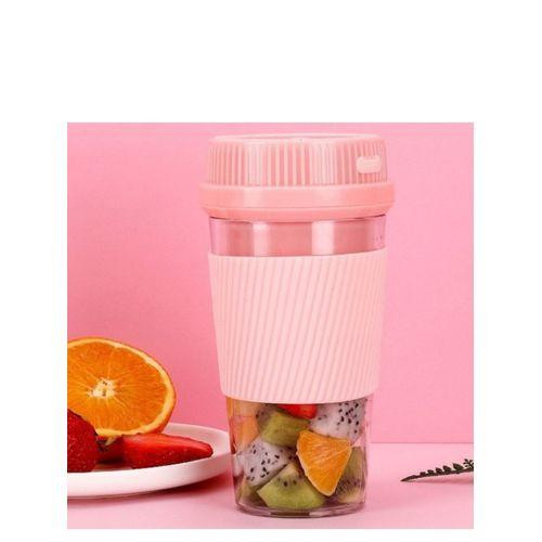 Outdoor Mini Personal Portable Cordless Shaker USB Rechargeable Small Fruit Juicer Blender Smoothie Maker Kitchen Auxiliary Outdoor Travel Sport Juice Cup Mini Blender - Pink