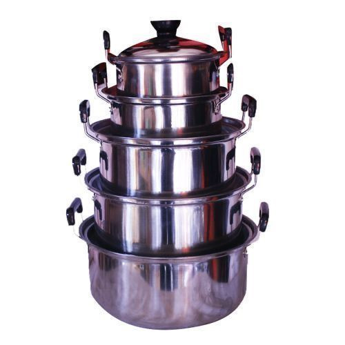 Serving Steel Dishs 5pcs - Silver