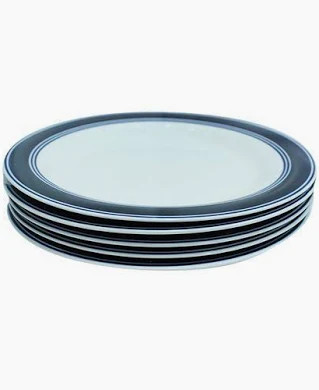 12pieces Of Dinner Plate-Zebra - Blue