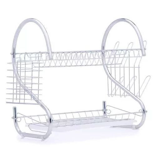 2Tier Stainless Steel Dish Drainer - Silver