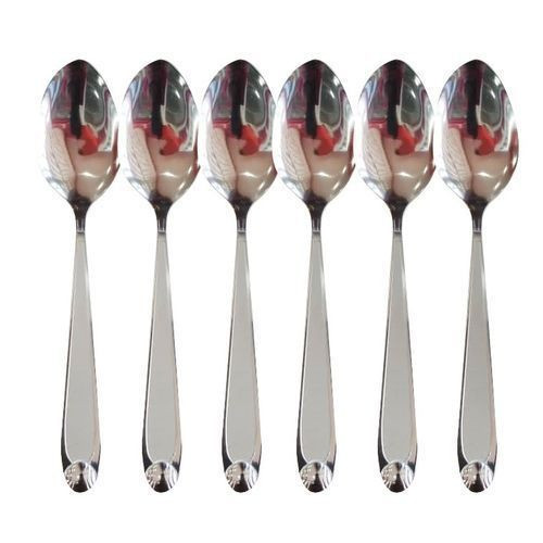 6 Pieces Strong Kitchen Table Spoons For Taking Soup Tea - Silver