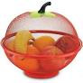 Vegetable Fruit Basket Storage Drainer Bowl Container, Red.