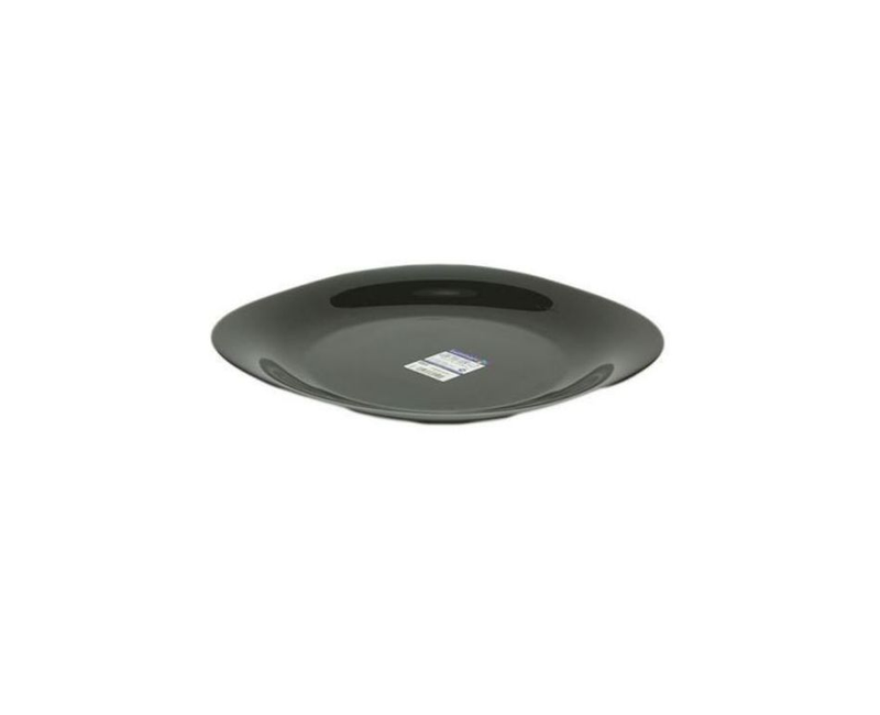 6 Pieces Of Luminarc Square Plain Design Plates - Black .