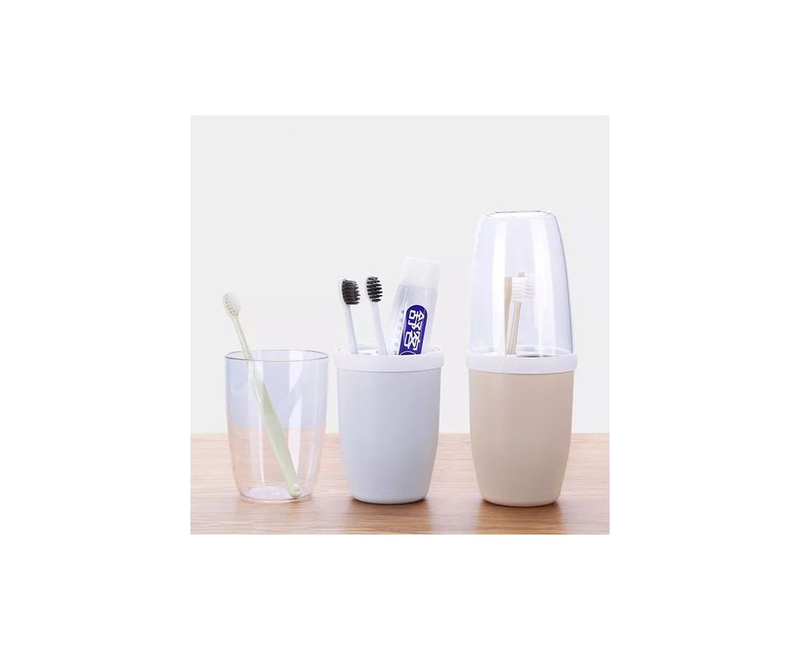 Portable Toothpaste Toothbrush Holder Bathroom Organizer, Pink.