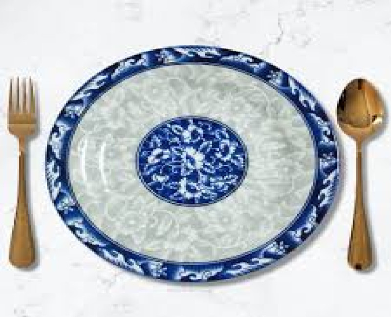 6pcs Of Dinner Plates - Blue