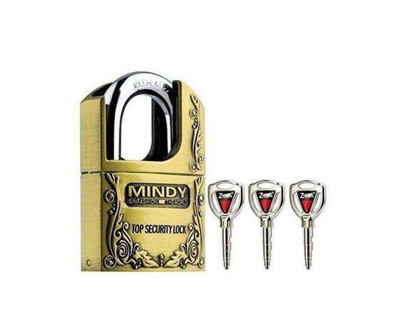 Secure Hardened Steel Padlock - Gold,silver