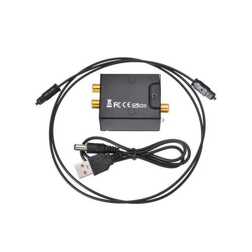 Audio Converter From Optical To Aux Digital 2 Anlogue Black