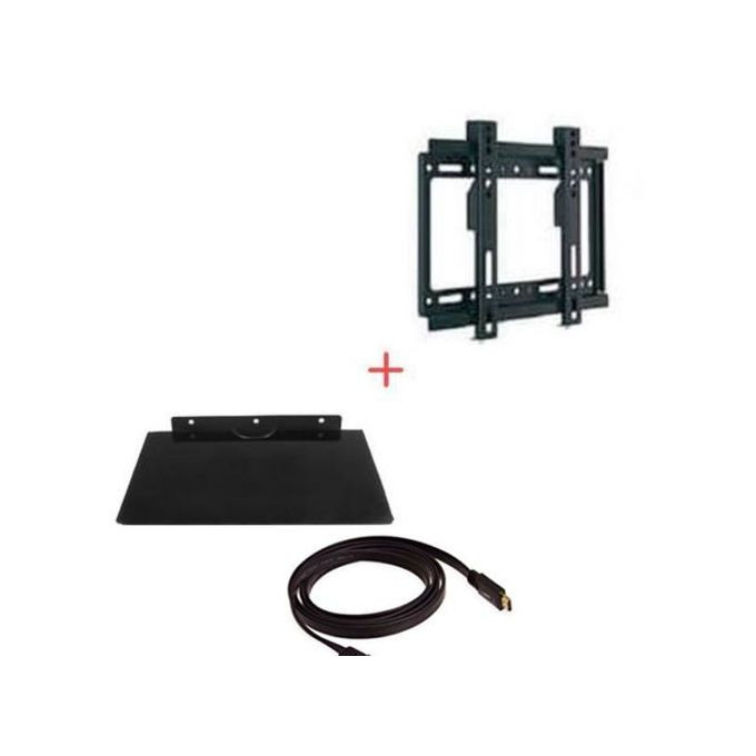 Pack Of TV Mount 14 To 42 Inch Plus DVD Decoder And Plastation Mount Plus Free TV HDMI Cable-Black
