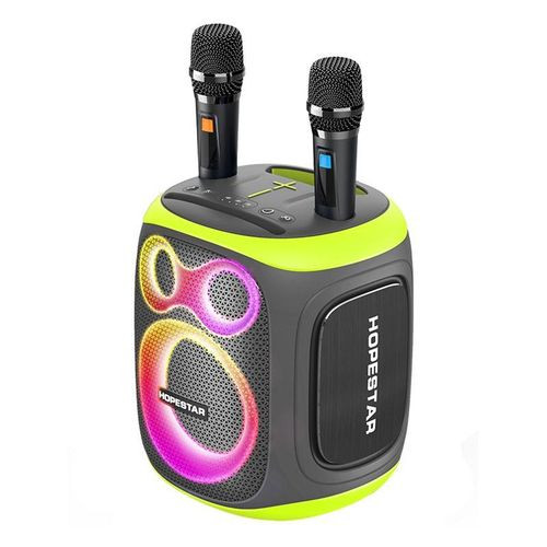 High Efficient Loud Speaker With 2 Microphones Wireless Deep Bass Party Speaker-Multicolours
