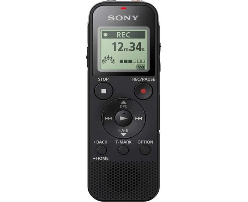 ICD-PX470 Stereo Digital Voice Recorder with Built-in USB Voice Recorder- Black