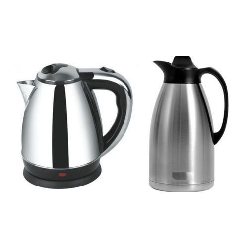 Bundle of Flask & Electric Kettle 2Litres - Silver