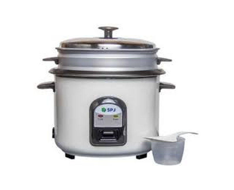 SPJ 1.8 Liters Rice Cooker With Steamer - White