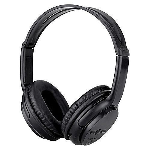 Bass Music Headphones - Memory Slot, FM Radio - Black