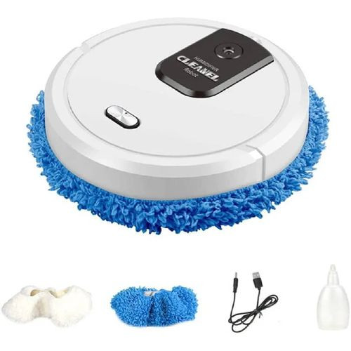 Smart Mute Automatic Brush Mopper Humidifier Cleanel Robot,Black.