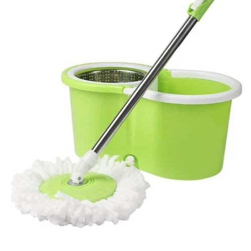 Magic Mop With Super Absorbent Fiber That Spins Out Dirt Fast Non Electric Cleans And Dries Floors Very Fast - Multicolor