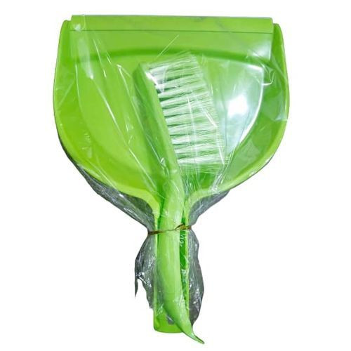 New Portable Dust Pan With a Broom Green