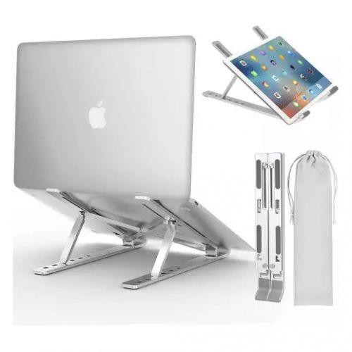 Laptop Stand, Improved PC Stand, Foldable, iVoler Tablet Stand, Laptop Stand, PC Stand, Portable, Aluminum Alloy, 6 Levels of Height Adjustable, Anti-Slip, Lightweight, PC, MacBook, Laptop, iPad