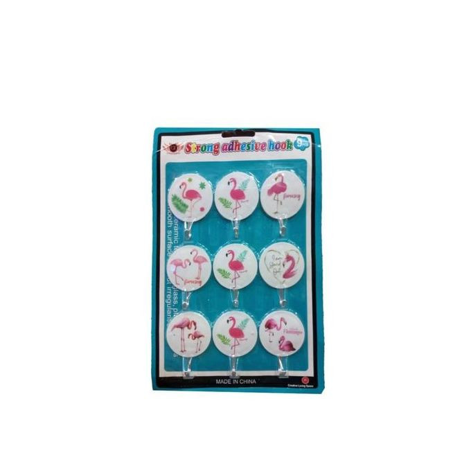 Adhesive Strong Hooks With Pretty Images - Green, White