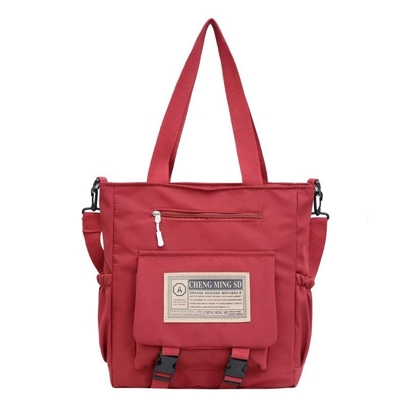 Large Capacity Ultra-Light Tote Bag Handbag Shoulder Bag - Red
