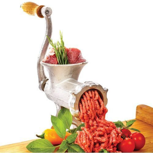 Hand Operated Meat Mincer Grinder 8- Silver