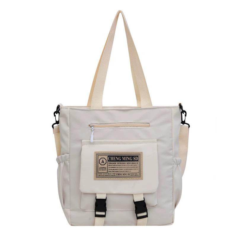Ultra-Light Tote Bag Handbag Shoulder Bag Ladies Bag Girl's Bag- cream