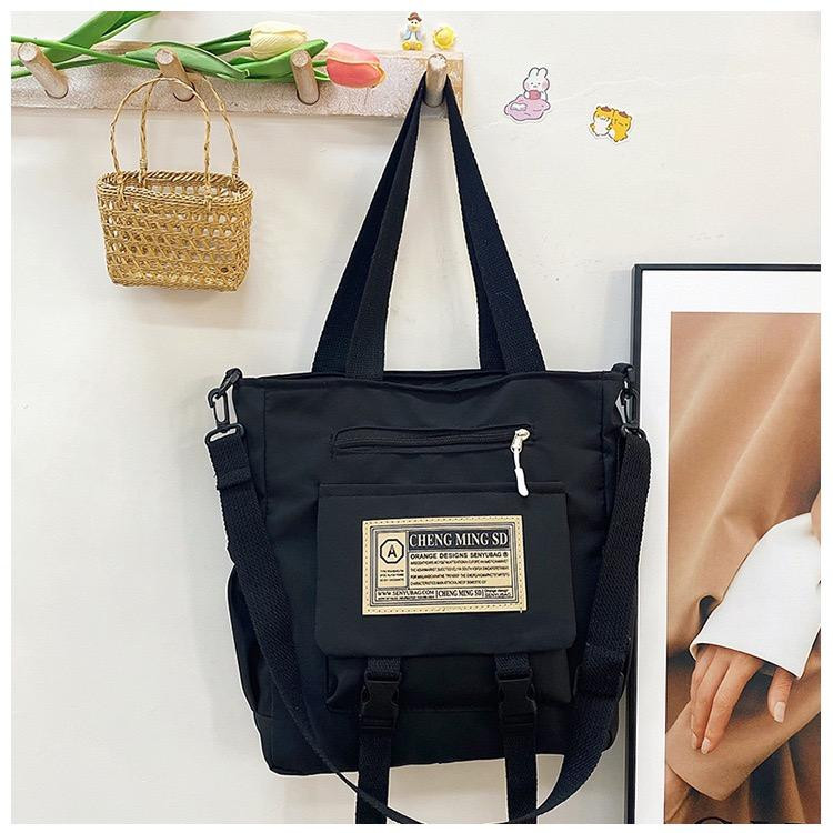 Large Capacity Ultra-Light Tote Bag Handbag Shoulder Bag - black