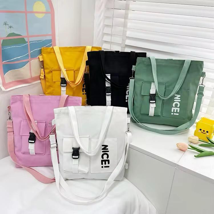 Tote Bag Aesthetic Canvas Handbags with Zipper for Women, Travel Shoulder Bags Purses with Compartments- Multiple Colours
