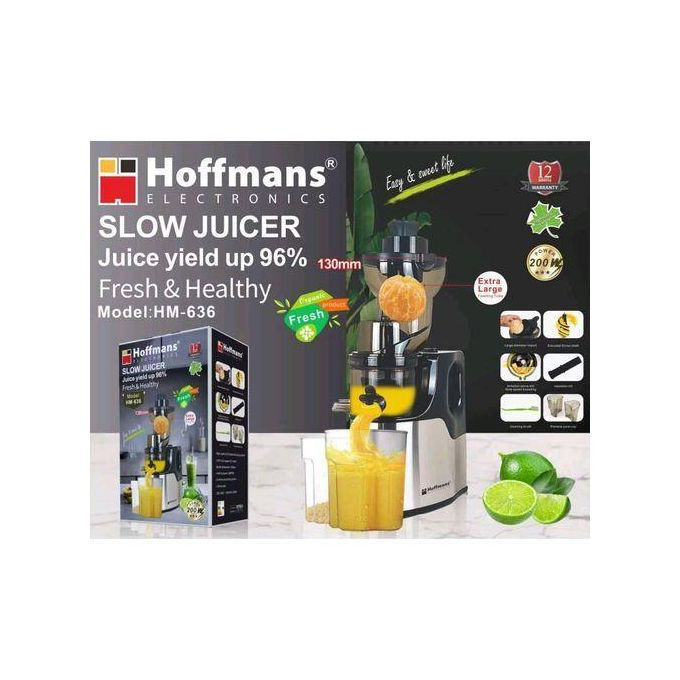 Hoffmans Slow Juicer Model HM-636 - Black