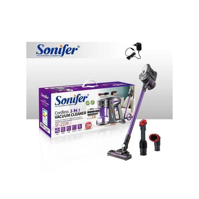 3 in 1 Powerful Suction Stick Handheld Cordless Vacuum cleaner For Home Hard Floor Carpet Pet Hair, Brown