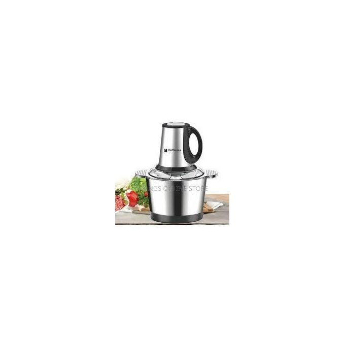 Hoffmans 3 Litre Food Processor Vegetable Chopper Meat Grinder Mincer Fruit Cutter- Silver