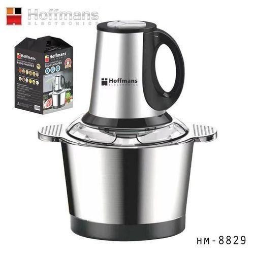 Hoffmans 3 Litre Food Processor Vegetable Chopper Meat Grinder Mincer Fruit Cutter - Silver Green/ Black