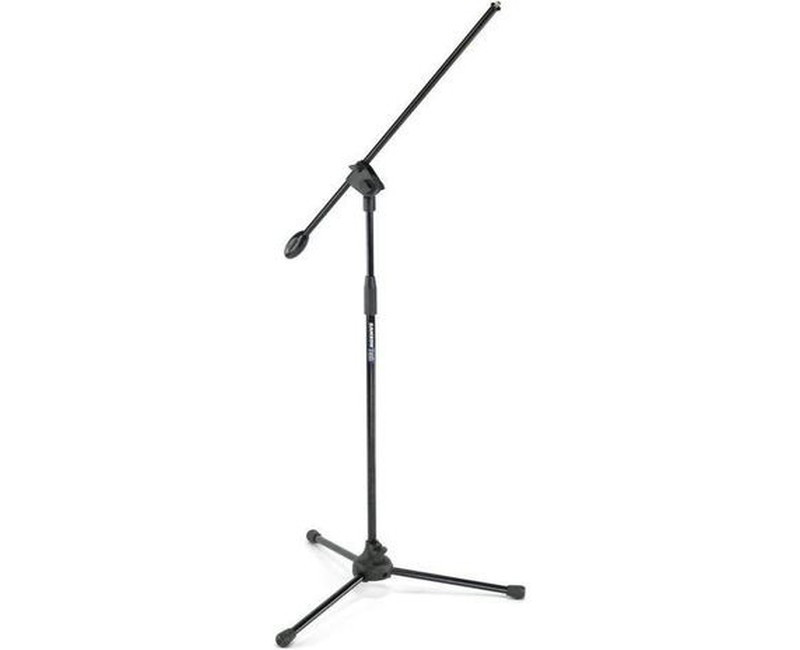 Microphone Stand, Boom Arm Mic Stand Floor Detachable Height Adjustable Heavy Duty with Mic Clip Holder Metal Base for Blue Yeti HyperX QuadCast Shure SM58 Samson Q2U Fifine K669B Microphones